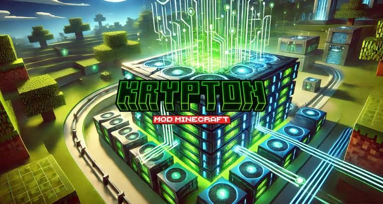 Abstract green packet network visual for Krypton mod